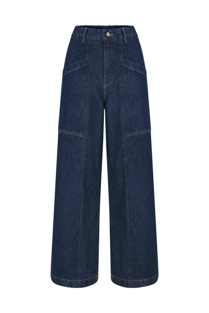 Calça Pantalona Jeans
