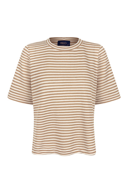 Camiseta Stripes Beige