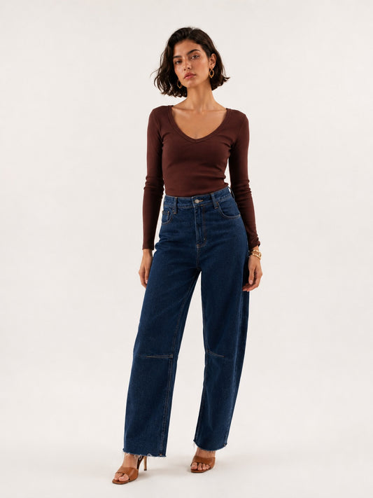 Blusa San Diego Manga Longa Marrom