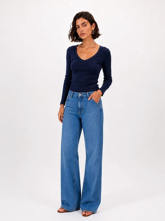 Blusa San Diego Manga longa Marinho